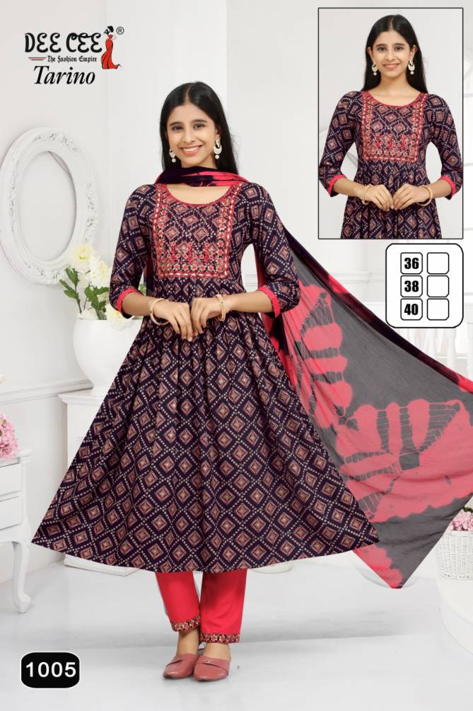 Tavino By Deecee Rayon Printed Embroidery Kurti With Bottom Dupatta Wholesale Shop In Surat